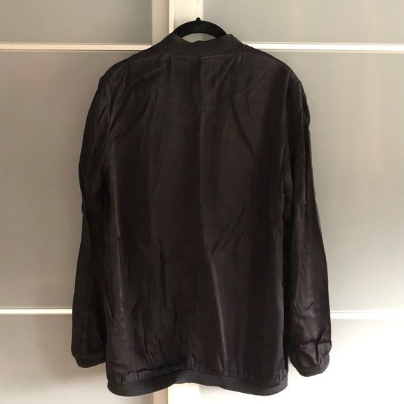 TRF Outerwear Black Silky Jacket. - Picture 3 of 7
